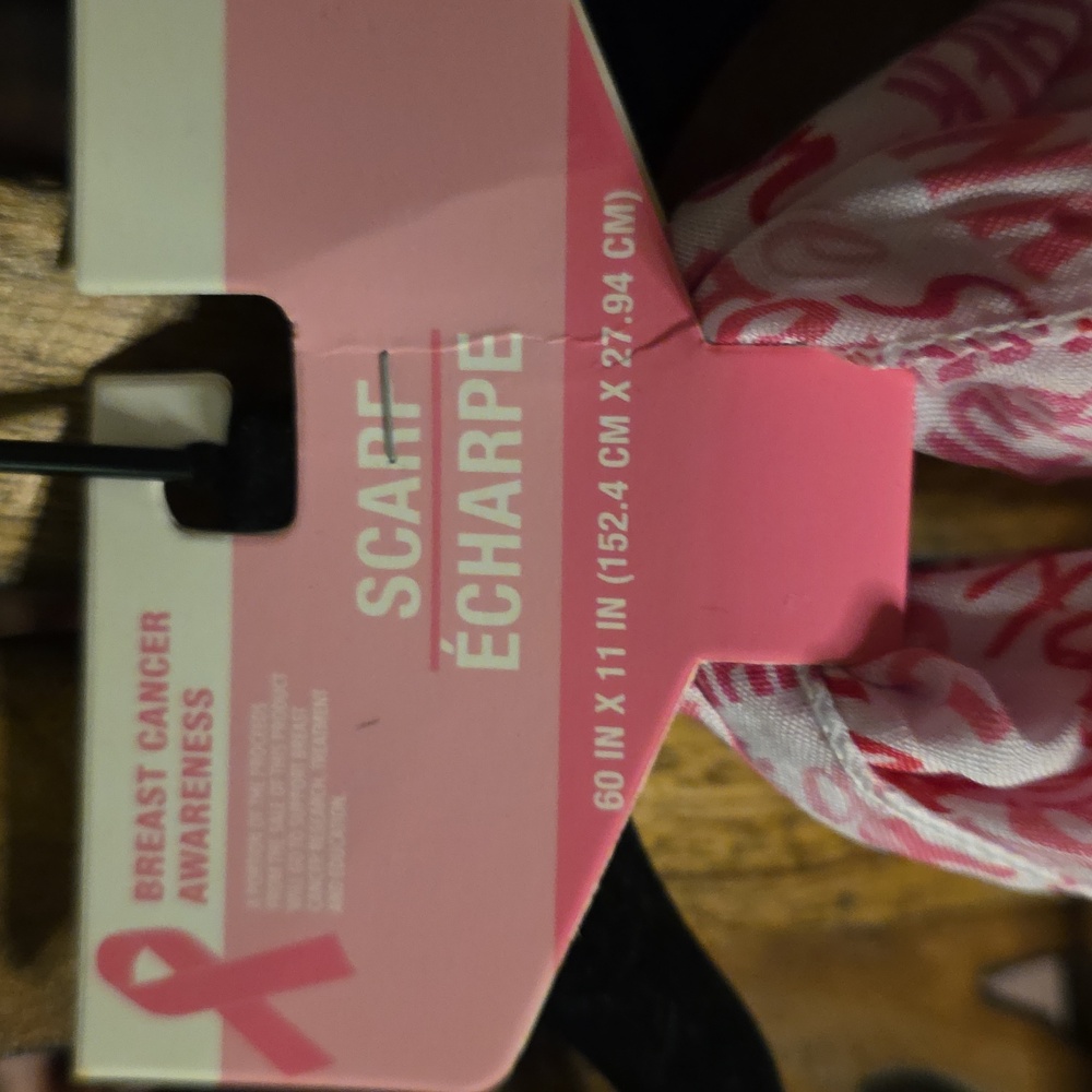 Pink and White Women's Scarf - Picture 2 of 3